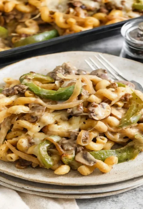 Philly Cheesesteak Casserole
