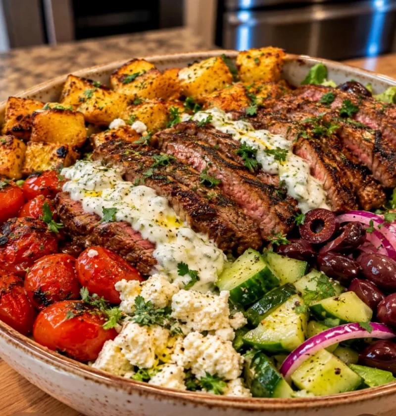 Savory Mediterranean Steak Bowl