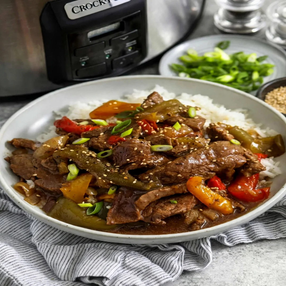 Slow Cooker Pepper Steak
