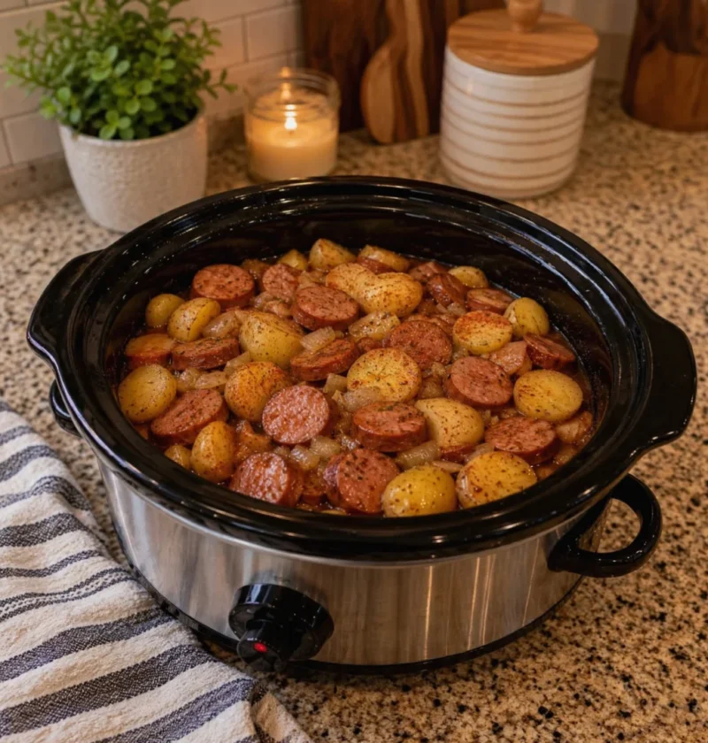 Slow Cooker Sausage and Potatoes