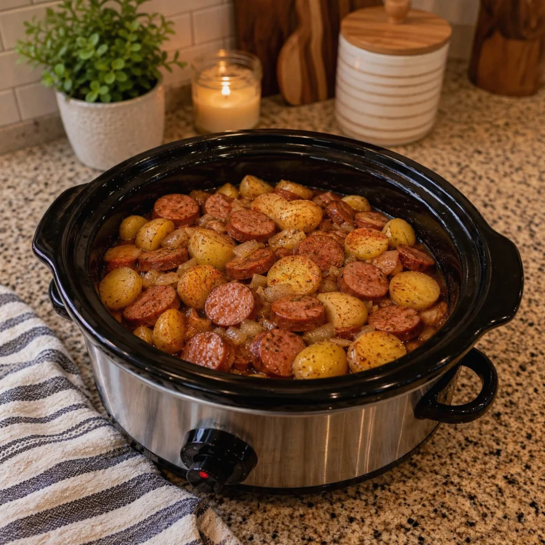 Slow Cooker Sausage and Potatoes