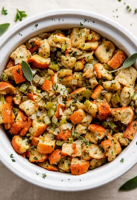 Slow Cooker Stuffing
