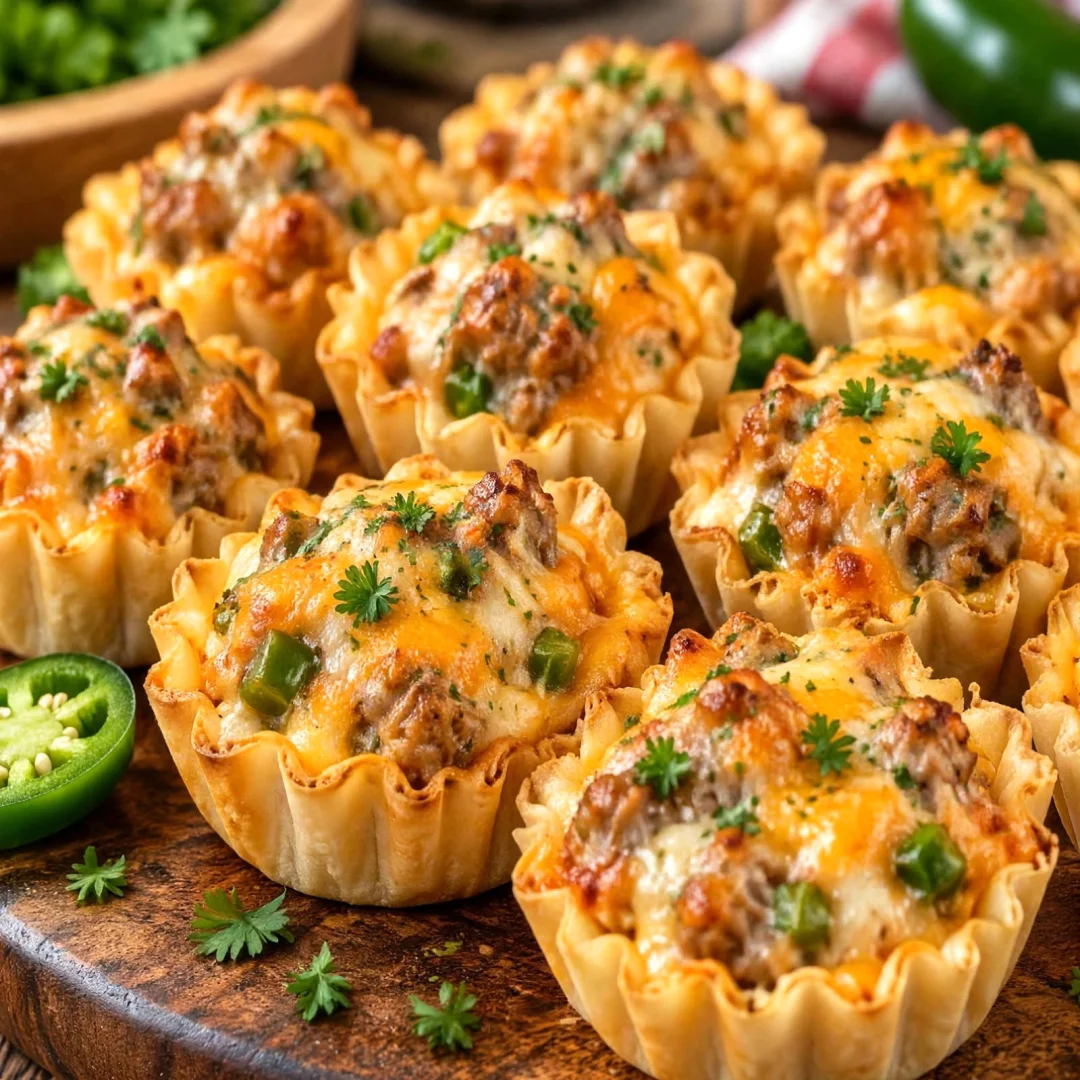 Spicy Jalapeno Sausage & Cheese Tarts