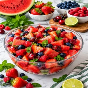 Watermelon Berry Fruit Salad: Cool Down with This Delight!